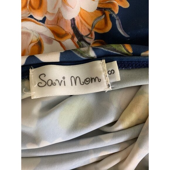 Savi Mom Maternity Floral Tankini Swimsuit Halter Rushing Small REE10506 GUC - Picture 4 of 8